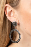 Paparazzi GLOW You Away - Black Post Earrings