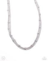 Paparazzi Satellite Strands - Silver Choker Necklace