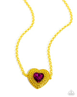 Paparazzi Locket Leisure - Yellow Necklace