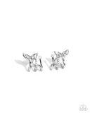 Paparazzi Mythical Marina - White Hoop Earrings