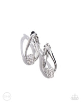 Paparazzi Secret Standout - White Clip-On Earrings