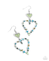 Paparazzi Parallel Passion - Green Earrings