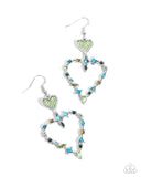 Paparazzi Parallel Passion - Green Earrings