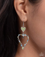 Paparazzi Parallel Passion - Green Earrings