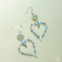 Paparazzi Parallel Passion - Green Earrings