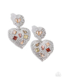 Paparazzi Antiqued Allure - Brown Post Earrings