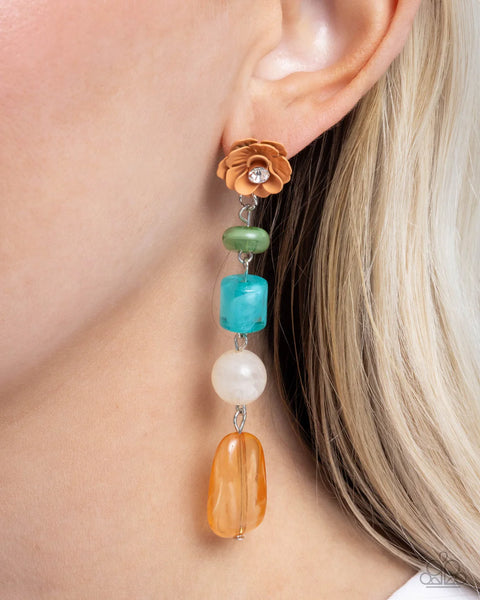 Paparazzi Meditative Magic - Multi Post Earrings