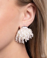Paparazzi Sunset Shower - White Post Earrings