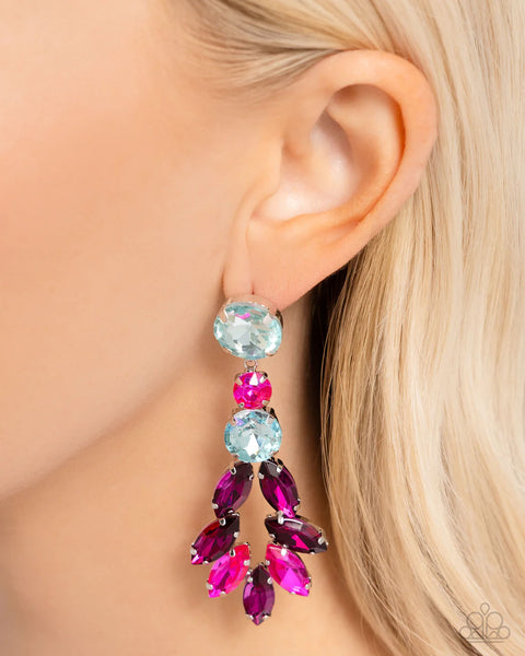Paparazzi Cascading Cache - Multi Post Earrings