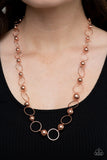 Paparazzi Metro Milestone - Copper Necklace