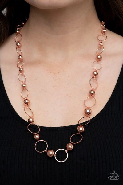 Paparazzi Metro Milestone - Copper Necklace