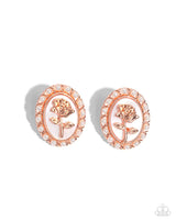 Paparazzi Rosy Relic - Copper Post Earrings