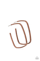 Paparazzi Major Flex - Copper Hoop Earrings