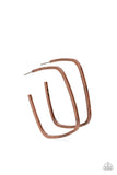 Paparazzi Major Flex - Copper Hoop Earrings