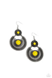 Paparazzi A Wild Bunch - Yellow Earrings