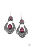 Paparazzi Rise and Roam - Purple Earrings