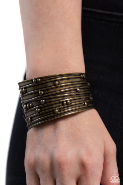 Paparazzi Mechanical Motif - Brass Bracelet