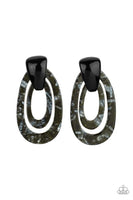 Paparazzi The HAUTE Zone - Black Post Earrings