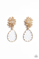 Paparazzi Stellar Shooting Star - Gold Post Earrings