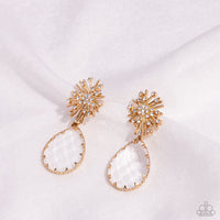 Paparazzi Stellar Shooting Star - Gold Post Earrings