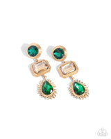 Paparazzi Entertaining the Thought - Green Post Earrings