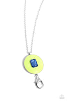 Paparazzi Caliber Collision - Green Lanyard Necklace
