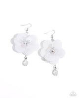 Paparazzi Oversized Opulence - White Earrings