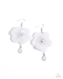 Paparazzi Oversized Opulence - White Earrings