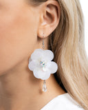 Paparazzi Oversized Opulence - White Earrings