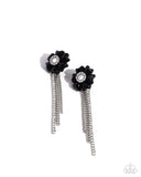 Paparazzi Floral Fuel - Black Post Earrings
