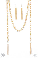 Paparazzi SCARFed for Attention - Gold Necklace