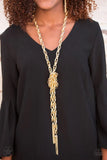 Paparazzi SCARFed for Attention - Gold Necklace