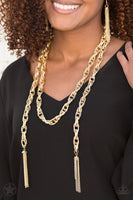Paparazzi SCARFed for Attention - Gold Necklace
