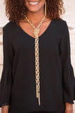Paparazzi SCARFed for Attention - Gold Necklace
