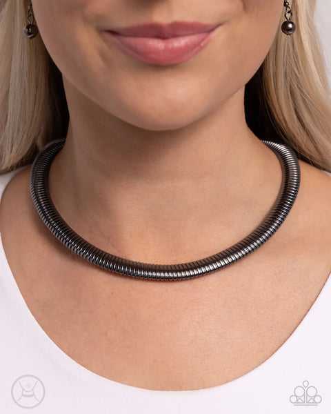 Paparazzi Choker Of The Century - Black Choker Necklace