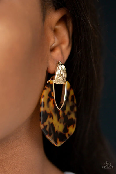 Paparazzi My Animal Spirit - Gold Post Earrings