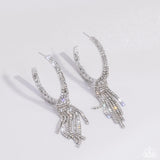 Paparazzi Jaw-Dropping Jubilee - White Hoop Earrings