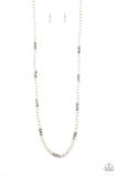 Paparazzi Girls Have More FUNDS - White Necklace