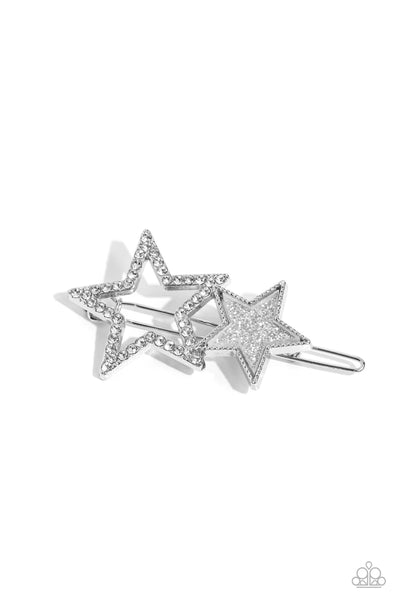 Paparazzi Stellar Shine - Silver Hair Clip