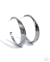 Paparazzi Layover Leader - Black Hoop Earrings