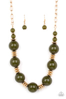 Paparazzi Race to the POP - Green Necklace