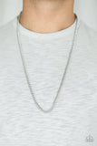 Paparazzi First Rule Of Fight Club - Silver Men’s Necklace