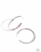 Paparazzi Proper Pizzazz - Pink Hoop Earrings
