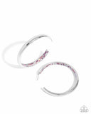 Paparazzi Proper Pizzazz - Pink Hoop Earrings
