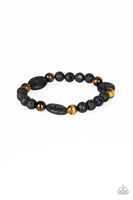 Paparazzi A Hundred and ZEN Percent - Brown Bracelet