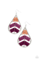 Paparazzi Nice Threads - Purple Earrings