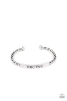 Paparazzi Keep Calm and Believe - Silver Men’s Bracelet