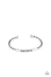 Paparazzi Keep Calm and Believe - Silver Men’s Bracelet