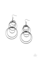Paparazzi I Feel Dizzy - Black Earrings