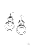 Paparazzi I Feel Dizzy - Black Earrings